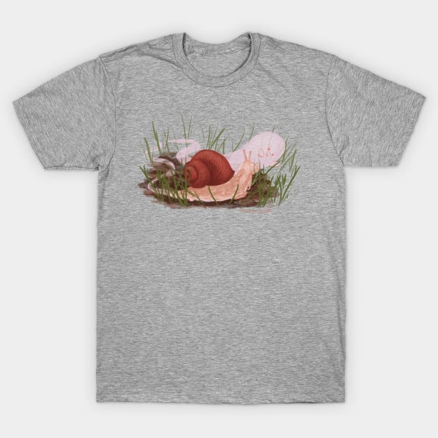 Ghost and Snail T-Shirt by SarahWrightArt